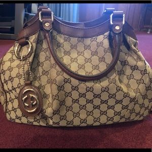 Gucci Sukey Tote GG Canvas Medium Brown